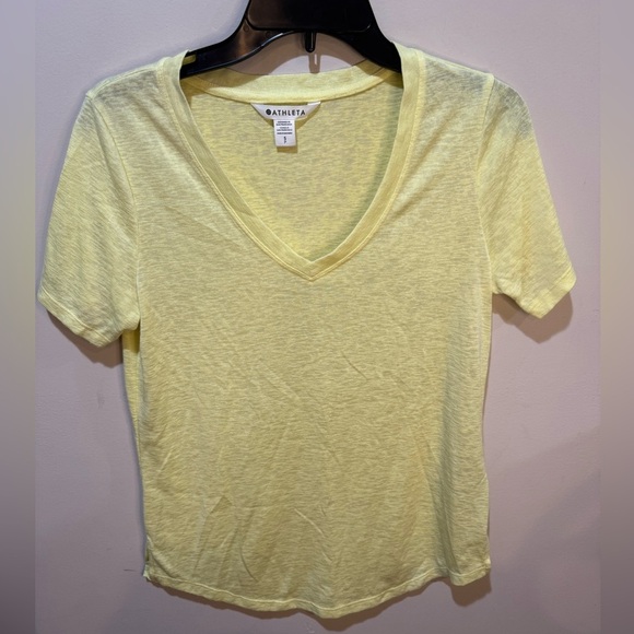 Athleta Breezy Scoop V‎ Neck Tee Sz S - Picture 2 of 6